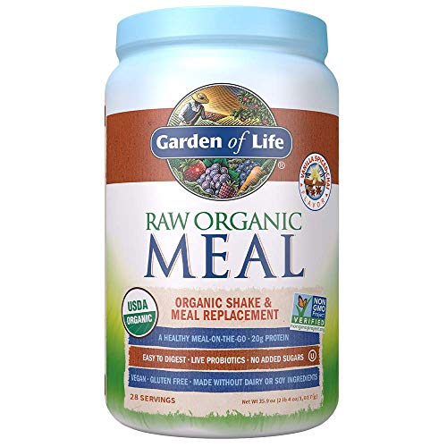 Garden of Life Meal Replacement Vanilla Chai Powder, 28 Servings, Organic Raw Plant Based Protein Powder, Vegan, Gluten-Free