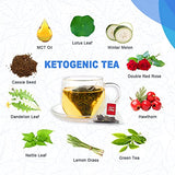 Keto Detox Tea for Weight Loss, Belly Fat and Colon Cleanse - Organic Herbal Skinny Tea, Natural Diet Slim Tea with MCT Oil - Fat Burners for Women and Men - 28 Day