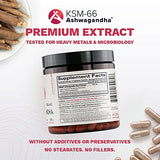 Full-Spectrum KSM-66 Ashwagandha 5% Withanolides - Pure Organic Root Extract - NO Additives - 90 Vcaps - Boost Immunity Adrenal Thyroid (120 Full-Spectrum)