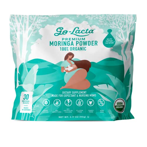 Go-Lacta® Premium Organic Moringa Powder - 30 3-Gram Packets