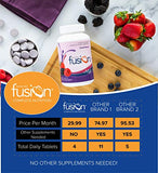 Bariatric Fusion Mixed Berry Complete Chewable Bariatric Multivitamin with Iron for Bariatric Surgery Patients Including Gastric Bypass and Sleeve Gastrectomy, 120 Tablets