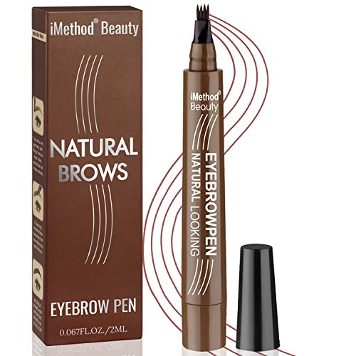 iMethod Eyebrow Pen - Upgrade Eyebrow TattooPen, Eyebrow Makeup, Long Lasting, Waterproof and Smudge-proof, Reddish Brown