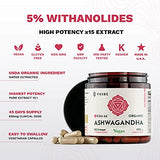 Tribe Organics, 600mg KSM-66 Ashwagandha Root Extract Powder Ayurvedic Herb for Mood Support, Increase Energy, Strength - Organic, Natural, Vegan, Gluten Free, Non GMO, Full-Spectrum - 90 Capsules