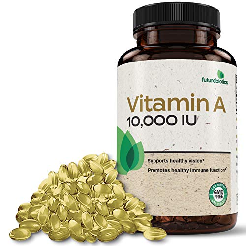 Futurebiotics Vitamin A 10,000 IU Premium Non-GMO Formula Supports Healthy Vision & Immune System and Healthy Growth & Reproduction, 250 Softgels