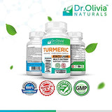 Dr. Olivia's Organic Turmeric Complex with Curcumin Boswellia Ginger & BioPerine - 60 Capsules
