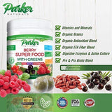 Berry Green Superfood Powder with Organic Greens & Organic Fruits, Enzymes, Probiotics, Antioxidants, Vitamins, Minerals - Alkalize & Detox - Non GMO, Vegan & Gluten Free - 240 Grams...