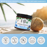 Organic Fiji Coconut Oil Infused exfoliating Sugar Scrub for Face Body Foot & Skin , Fragrance Free 20 OZ