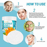30% Glycolic Acid Pads Wipes for Skin Care Exfoliating Cleansing, Face Pore Cleaner Minimizer Acne Treatment, Chemical Peel Solution for Dark Spots, Breakouts, Scars, Reduce Wrinkle Fine Lines,50 Pads