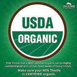 Zazzee USDA Organic Milk Thistle Extract Capsules, 120 Vegan Capsules, 7500 mg Strength, 80% Silymarin Flavonoids, Potent 30:1 Extract, USDA Certified Organic, Vegan, Non-GMO and All-Natural