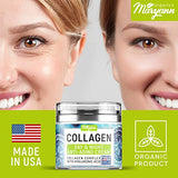 MARYANN Organics Collagen Cream - Anti Aging Face Moisturizer - Day & Night - Made in USA - Natural Formula with Hyaluronic Acid & Vitamin C - Cleanse, Moisturize, and Protect Your Skin