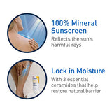 CeraVe 100% Mineral Sunscreen SPF 30 | Body Sunscreen with Zinc Oxide & Titanium Dioxide for Sensitive Skin | 5 oz, 1 Pack