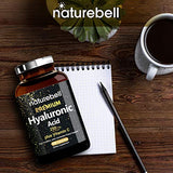 2 Pack NatureBell Hyaluronic Acid Supplement, 250mg Hyaluronic Acid with 25mg Vitamin C Per Serving, 200 Capsules, Supports Skin Hydration, Joints Lubrication and Antioxidant. No GMOs and Made in USA.