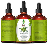 SVA Organics 100% Pure & Natural Amla Oil 4 Oz with Dropper, Authentic & Premium Quality Therapeutic Grade NON-GMO Oil Large Size for Rejuvenating Scalp, Hair & Skin