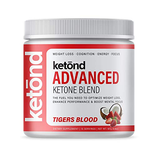 Ketone Advanced BHB Blend by Ketond - Ketone Drink for Rapid Weight Loss - Tigers Blood (15 Servings)