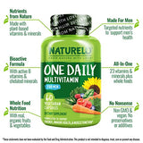 NATURELO One Daily Multivitamin for Men - with Vitamins & Minerals + Organic Whole Foods - Supplement to Boost Energy, General Health - Non-GMO - 60 Capsules - 2 Month Supply
