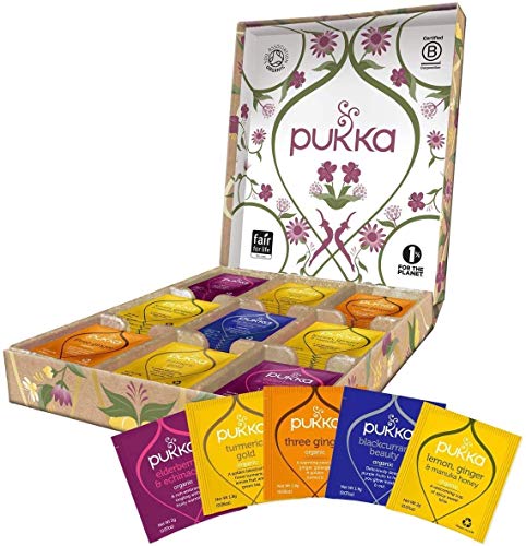 Pukka Herbs Support Selection Gift Box, Collection of Organic Herbal Teas, 45 Count