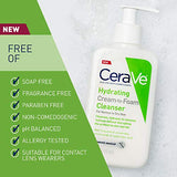 CeraVe Hydrating Cream-to-Foam Cleanser | Makeup Remover and Face Wash With Hyaluronic Acid | Fragrance Free | 19 Ounce