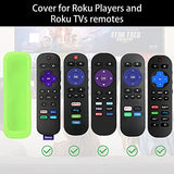 2 Pack Remote Case for Roku, Battery Cover for TCL Roku Smart TV Steaming Stick Remote, Roku TV Remote Cover Silicone Protective Controller Universal Sleeve Skin Glow in The Dark Blue and Green