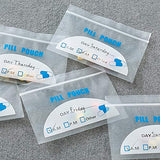 100 Pack Pill Pouch Bags - (4" X 2.75") Thickness is 6 Mil, Portable Plastic Pills Bag Hold Vitamin, Supplements, Medication, and Vitamin Storage