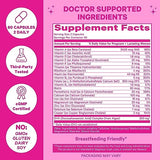 Pink Stork Total Postnatal Vitamin with Omega 3 DHA, Postpartum Essentials Multivitamin with Folate, Iron, & B Complex, Postnatal Vitamins for Women, For Breastfeeding Moms - 1 Month Supply