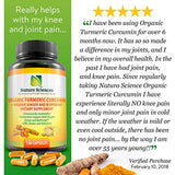 Organic Turmeric Supplement Curcumin Extract with BioPerine (Black Pepper Extract) and Ginger Powder Naturo Sciences 120 Capsules