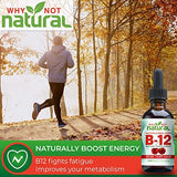 Organic Vitamin B12 Liquid - Sublingual Extra Strength 60 x 5000 mcg Drops, Methylcobalamin, Natural Cherry Flavor, Vegan, Maximize Absorption and Energy (B12)