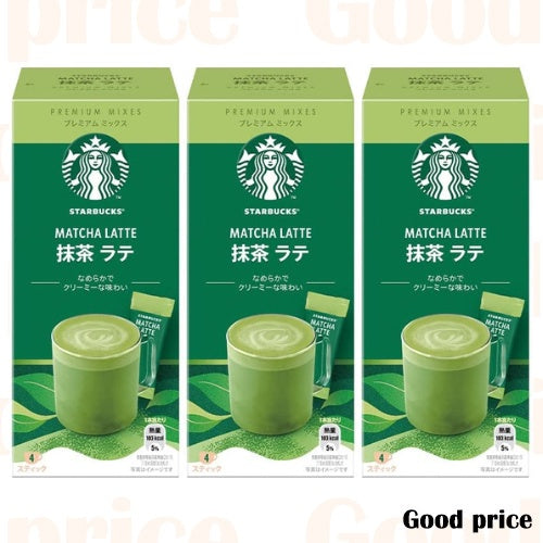 【3 Pack set】Nestle Starbucks Premium mix Latte 4 sachets x 3 pieces / Matcha Latte