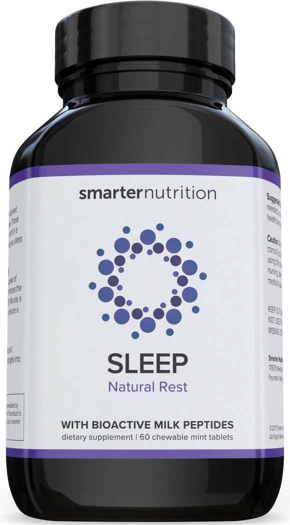 Smarter Sleep  Nighttime Sleep Aid with Bioactive Milk Peptides 60 Caps Organic