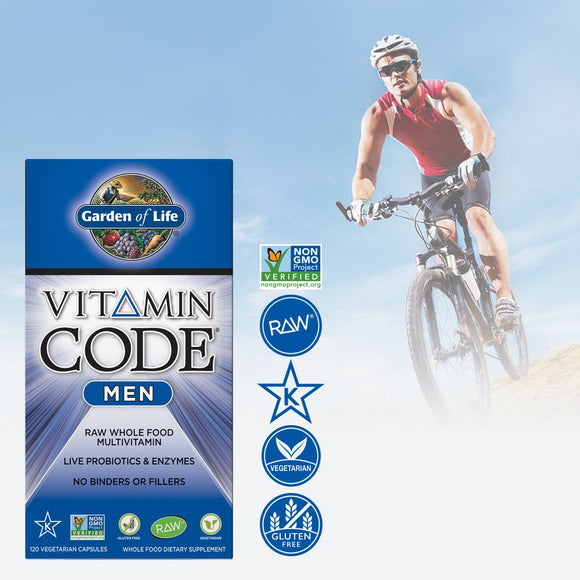 Garden of Life Multivitamin for Men - Vitamin Code with Probiotic 120s