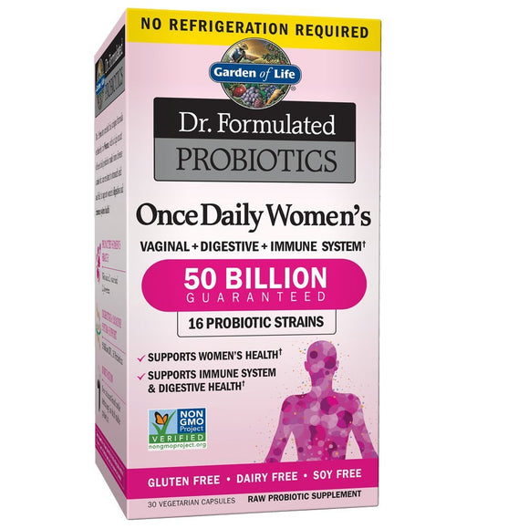 Garden of Life Dr. Formulated Once Daily Women's Shelf Stable Probiotics 50 Billion CFU 30 Caps