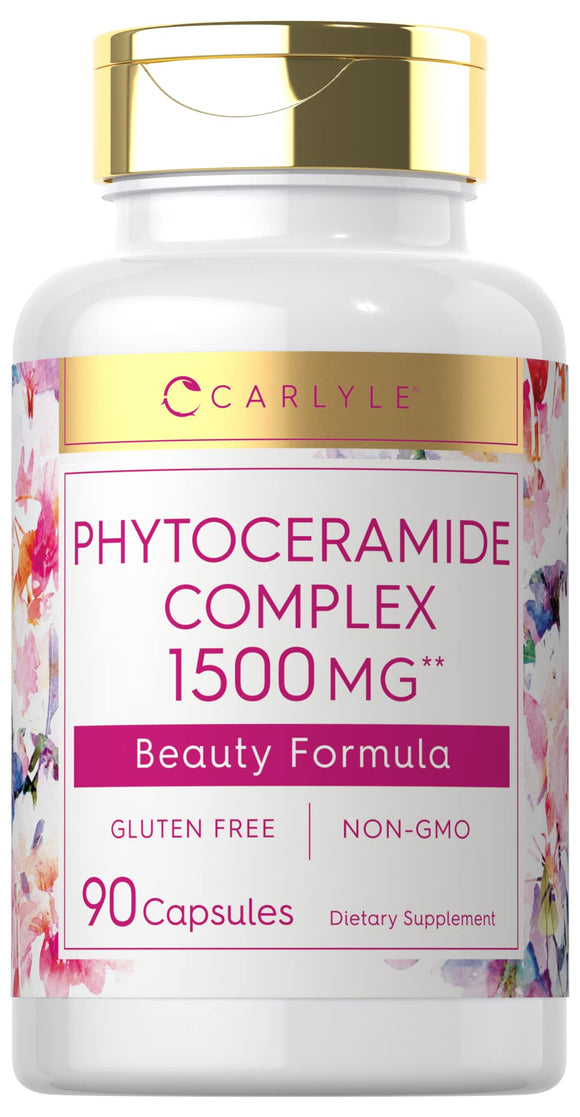 Carlyle Phytoceramide Supplement 1500mg | 90 Capsules | with Organic Sweet Potato | Beauty Formula Complex | Non-GMO and Gluten Free