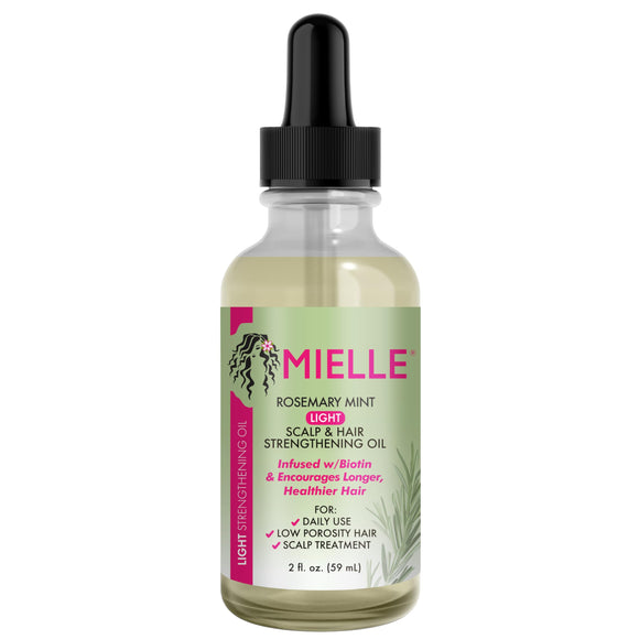 Mielle Organics Rosemary Mint Light Scalp & Hair Strengthening Oil, 2 Ounce