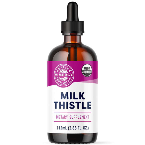 Vimergy USDA Organic Milk Thistle Extract, 57 Servings – Healthy Liver Support Supplement Drops – Liquid Milk Thistle Tincture – No Alcohol Added - Non-GMO, Vegan & Paleo (115 ml)