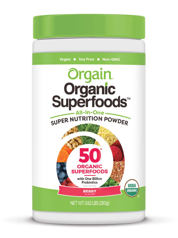 Orgain Organic Green Superfoods Powder, Berry Probiotic 1 B Vegan 280g