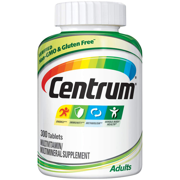Centrum Adult (300 Count) Complete Multivitamin / Multimineral Supplement Tablet, Vitamin D3, B Vitamins, Iron, Antioxidants
