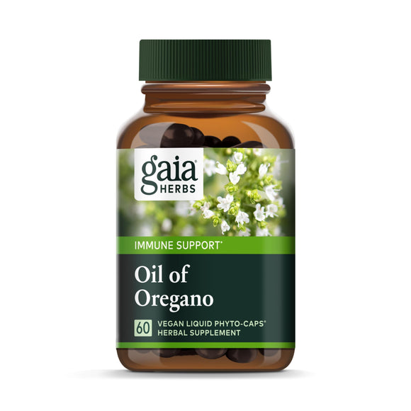 Gaia Herbs Oil of Oregano - Immune and Antioxidant Support Supplement to Help Sustain Overall Well-Being - with Oregano Oil, Carvacrol, and Thymol - 60 Vegan Liquid Phyto-Capsules (30-Day Supply)