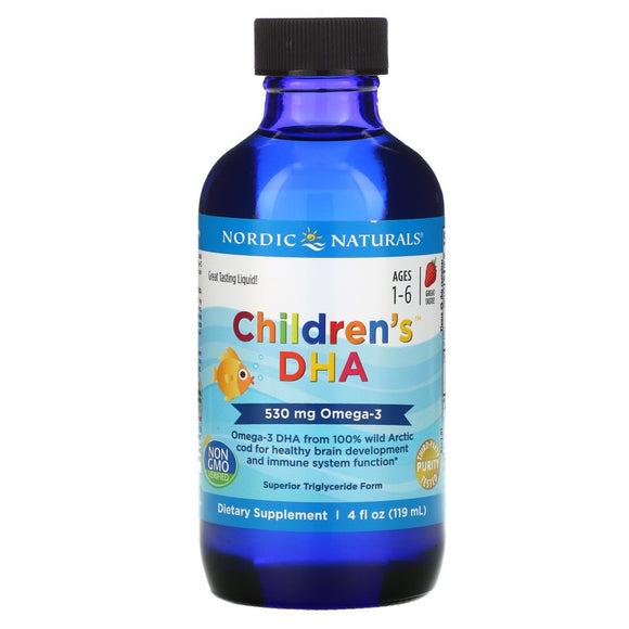 Nordic Naturals, Children's DHA, Ages 1-6, Strawberry, 530 mg 119 ml