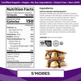 Orgain Organic Vegan Protein Bars, Smores - 10g Plant Based Protein, Gluten Free Snack Bar, Low Sugar, Dairy Free, Soy Free, Lactose Free, Non GMO, 1.41 Oz (12 Count)