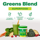 Amazing Grass Greens Blend Superfood: Super Greens Powder Smoothie Mix with Organic Spirulina, Alfalfa, Beet Root Powder, Digestive Enzymes & Probiotics, Original, 100 Servings (Packaging May Vary)