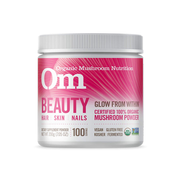 Om Organic Mushroom Nutrition Beauty: Hair, Skin, Nails, 200 grams Original USA