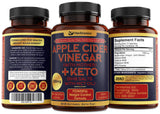 5X Potent Apple Cider Vinegar Capsules with Mother + BHB Salts Keto Diet Pills with MCT Oil, Fat Burner and Weight Loss Supplement Formula Keto for Women Men Appetite suppressant ACV Detox Support