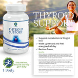 1 Body Thyroid Support Supplement with Iodine 60 Vegan Capsules