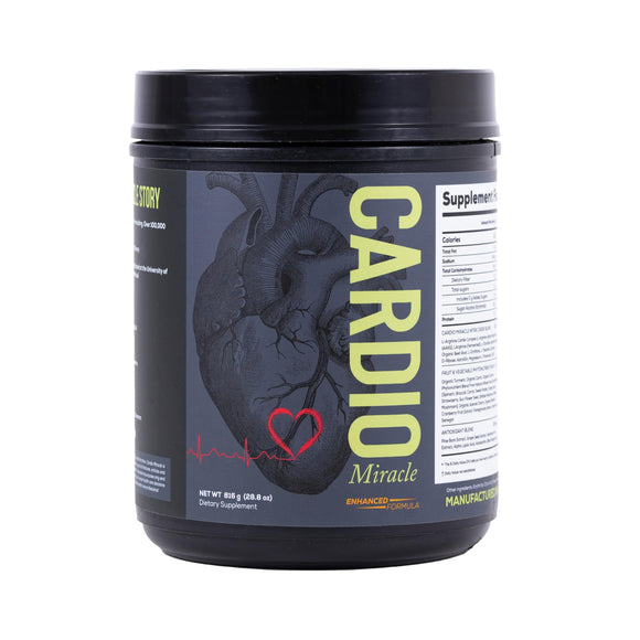 Cardio Miracle - The Complete Nitric Oxide Solution - Nutritional Heart Healthy L-Arginine and Organic Beetroot Drink Mix, 60 Serving Canister