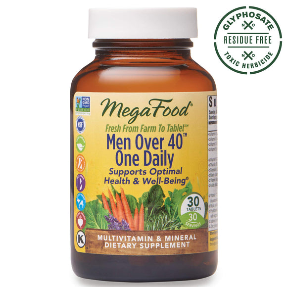 MegaFood, Men Over 40 One Daily, Multivitamin and Mineral 30 Tablets