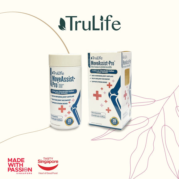 [60 Days Supply] TruLife MoveAssist·Pro Bones & Joint Supplement - Bottle of 120 Tablets