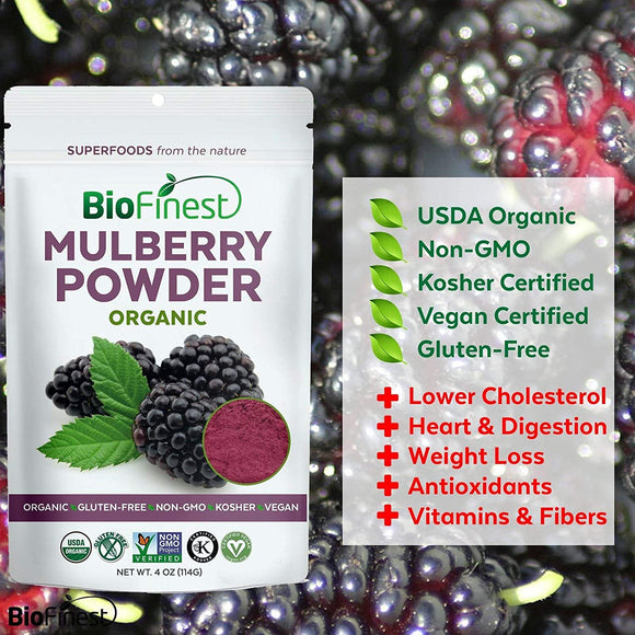 BIOFINEST Organic Mulberry Powder, 4 OZ (114 g)
