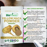 Biofinest Yellow Maca Powder - Raw Organic Pure Superfood