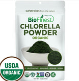 Biofinest Chlorella Powder (Broken Cell Wall) - 100% Pure Freeze-Dried Superfood - USDA Certified Organic Raw Vegan Non-GMO - Boost Digestion Detox Weight Loss - For Smoothie Beverage Blend (114g)