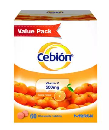 CEBION Vitamin C Chewable Orange Flavour 60s Value Pack