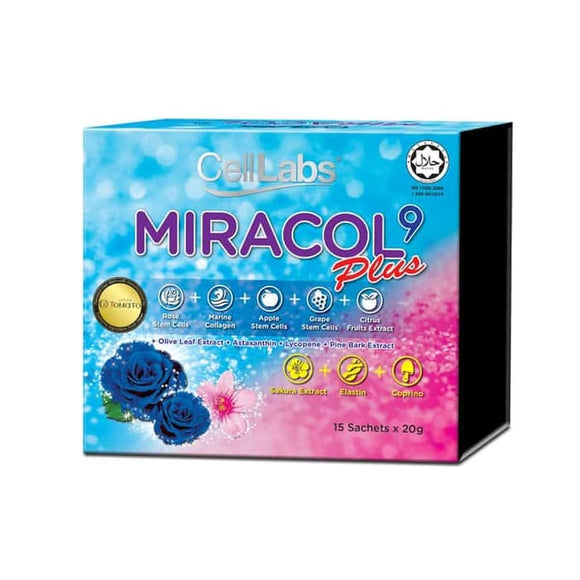 CELLLABS MIRACOL9 PLUS Rose Stem Cell Collagen 20gx15 sachets HALAL